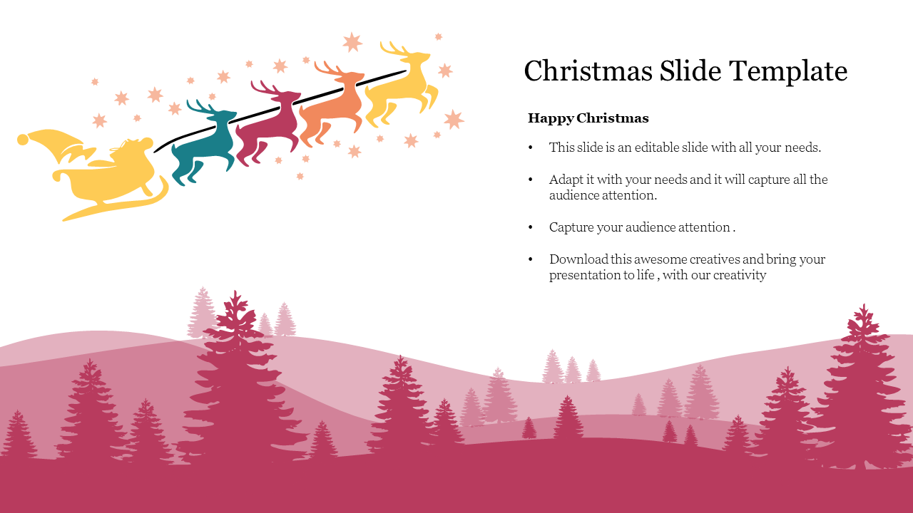 Creative Christmas Slide Template For PowerPoint Presentation